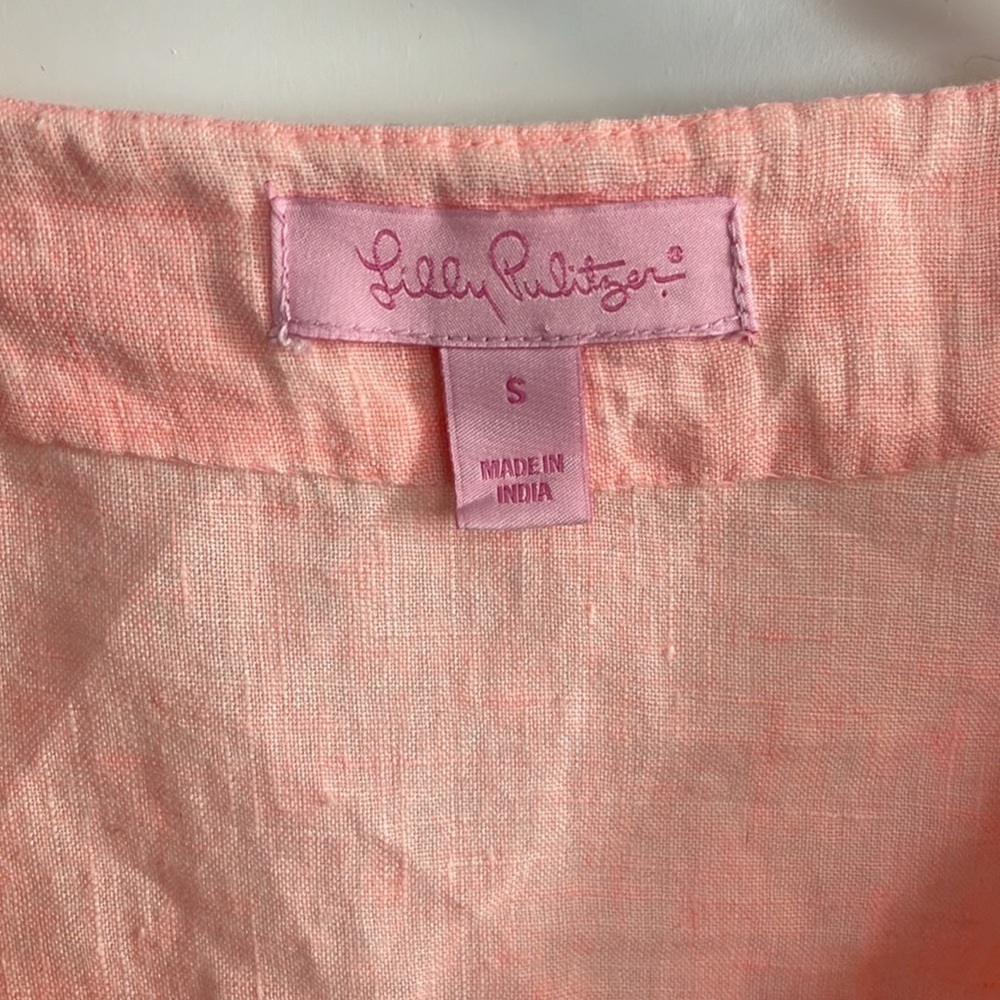 Lilly Pulitzer Linen Amelia Island Tunic EUC - Picture 7 of 13